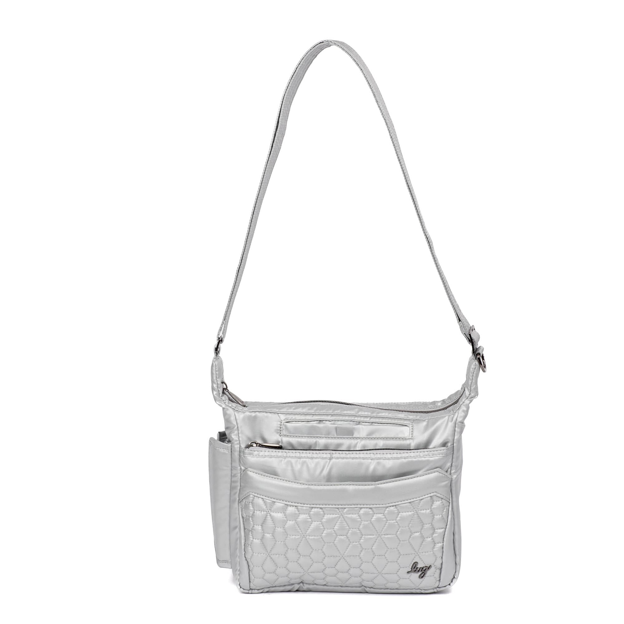 Flutter SE Crossbody Bag - METALLIC SILVER - FlutterSE_MetallicSilver_01